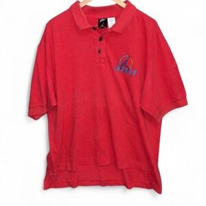 Vintage Nike Jordan Shirt Mens XL Red Embroidered Polo Jumpman Basketball 90s